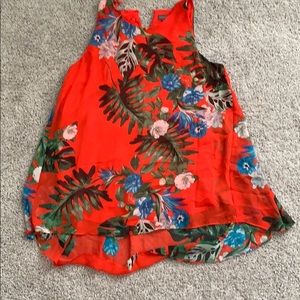 Vince Camuto Red Flower Print Blouse